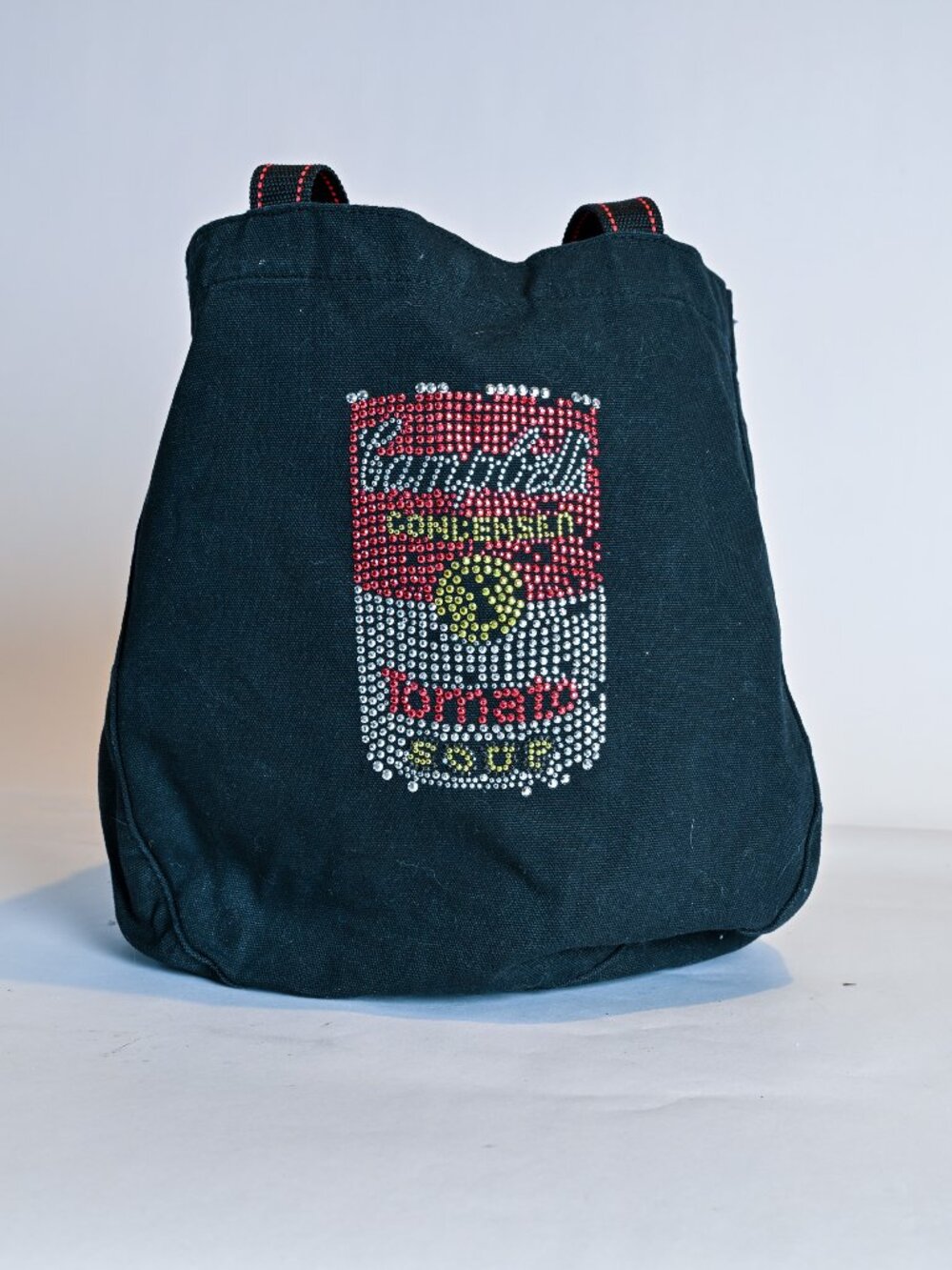 Campbell’s Soup Rhinestone Canvas Backpack Pop Art Tote Bag